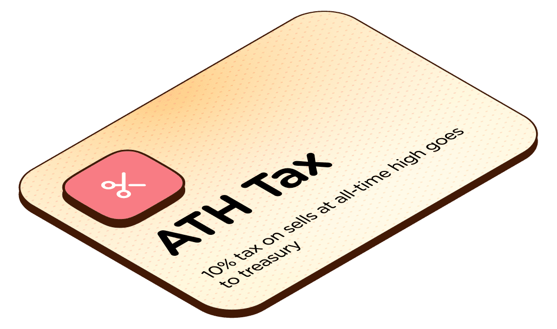 ATH Tax - 10% tax on sells at all-time high goes to treasury